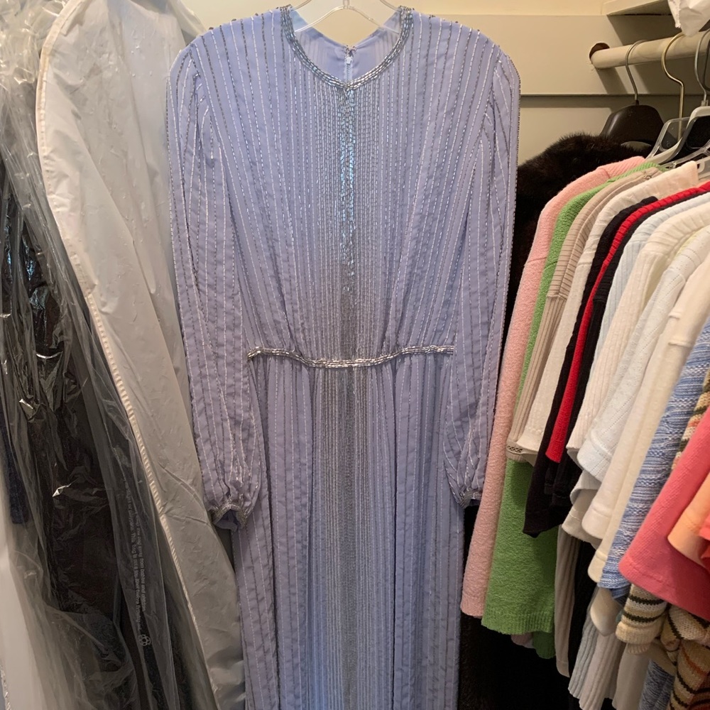 Beautiful Lilac Beaded Gown from the ‘80s